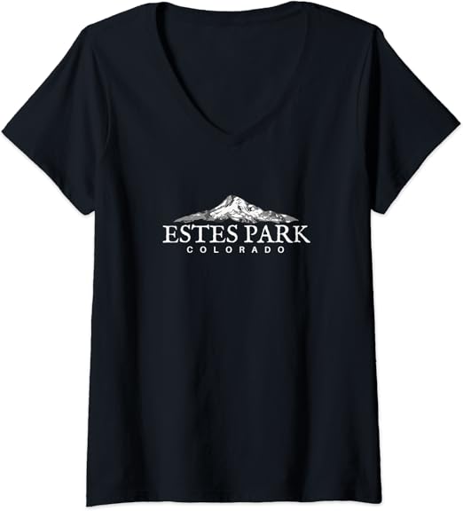 Womens Estes Park CO Mountain Town VNeck TShirt Clothing